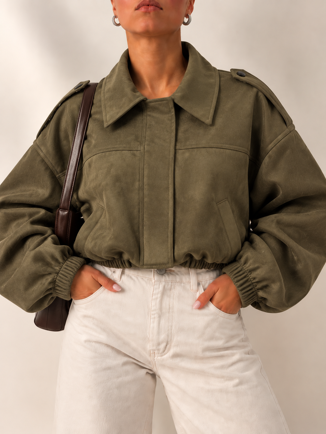 Chaqueta Bomber de Gamuza